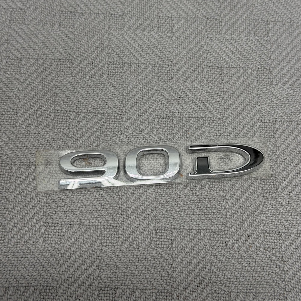 Tesla 90D Rear Emblem Chrome Silver Car Badge Nameplate Rear Trim